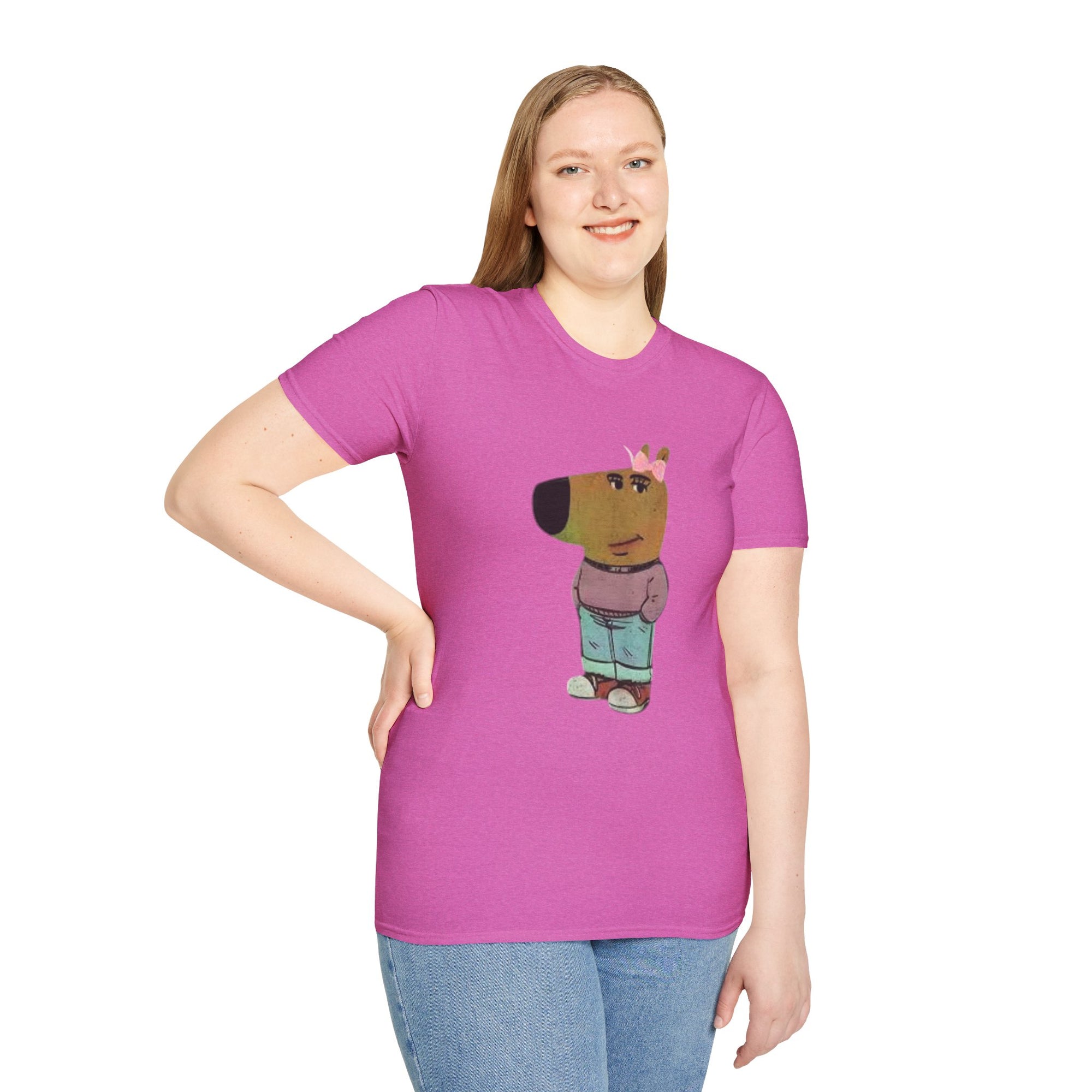Whimsical Dog Art Unisex T-Shirt - Cute Pet Lover Gift, Casual Wear, Animal Themed Apparel, Fun Gift for Dog Owners