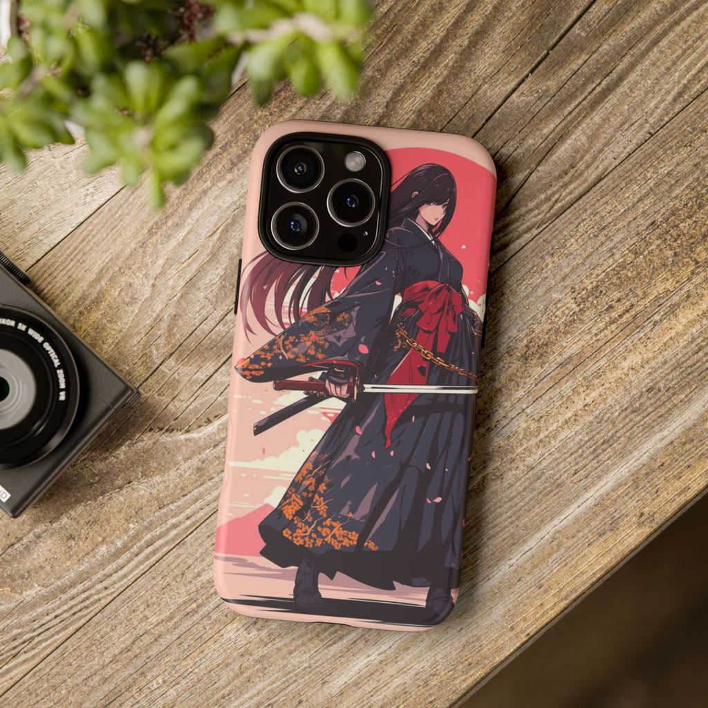 Stylish Phone Case with Warrior Design, Tough Phone Cover for Anime Lovers, Gift for Gamers, Cute Phone Accessories, Unique Tech Gifts