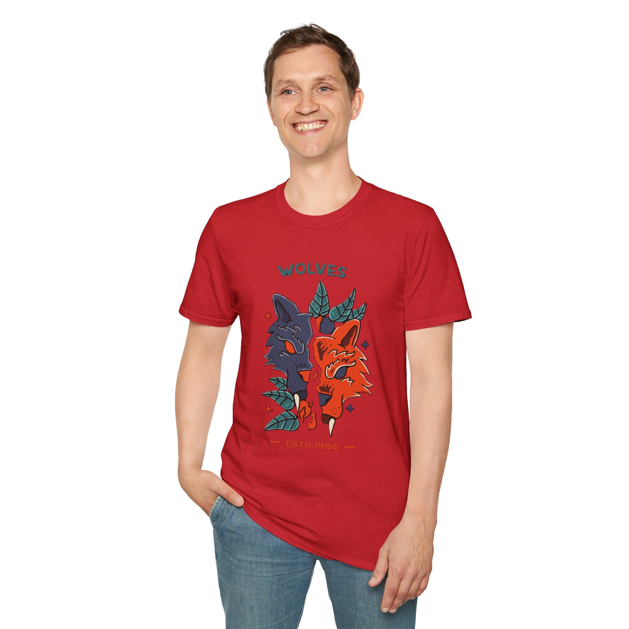 Wolf Graphic Unisex T-Shirt, Nature Lovers Tee, Gift for Animal Enthusiasts, Casual Wear, Eco-Friendly Fashion