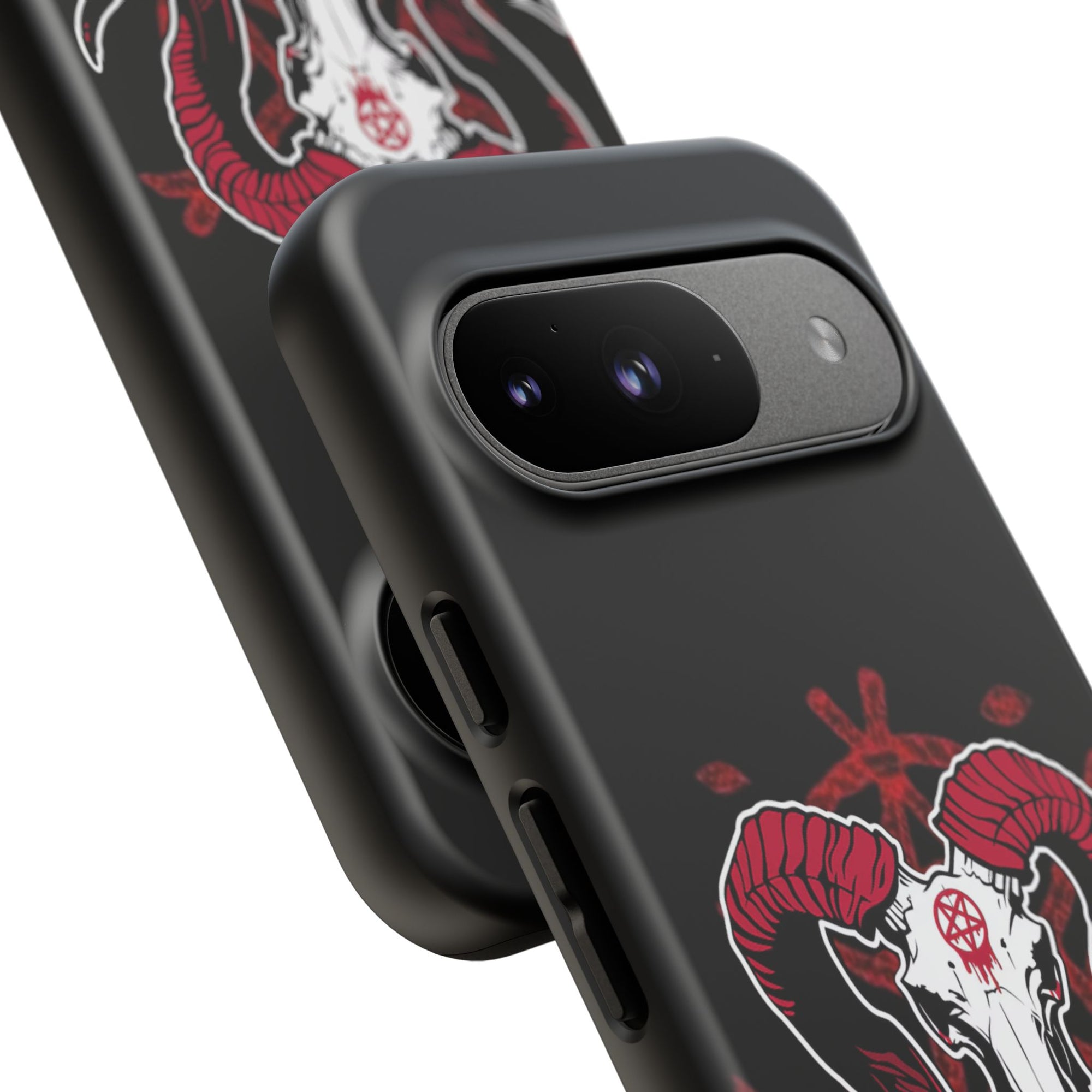 Tough Cases: Dark Aesthetic Phone Case, Gothic Phone Cover, Unique Gift for Him, Occult Design, Animal Skull Artwork, Halloween Decor