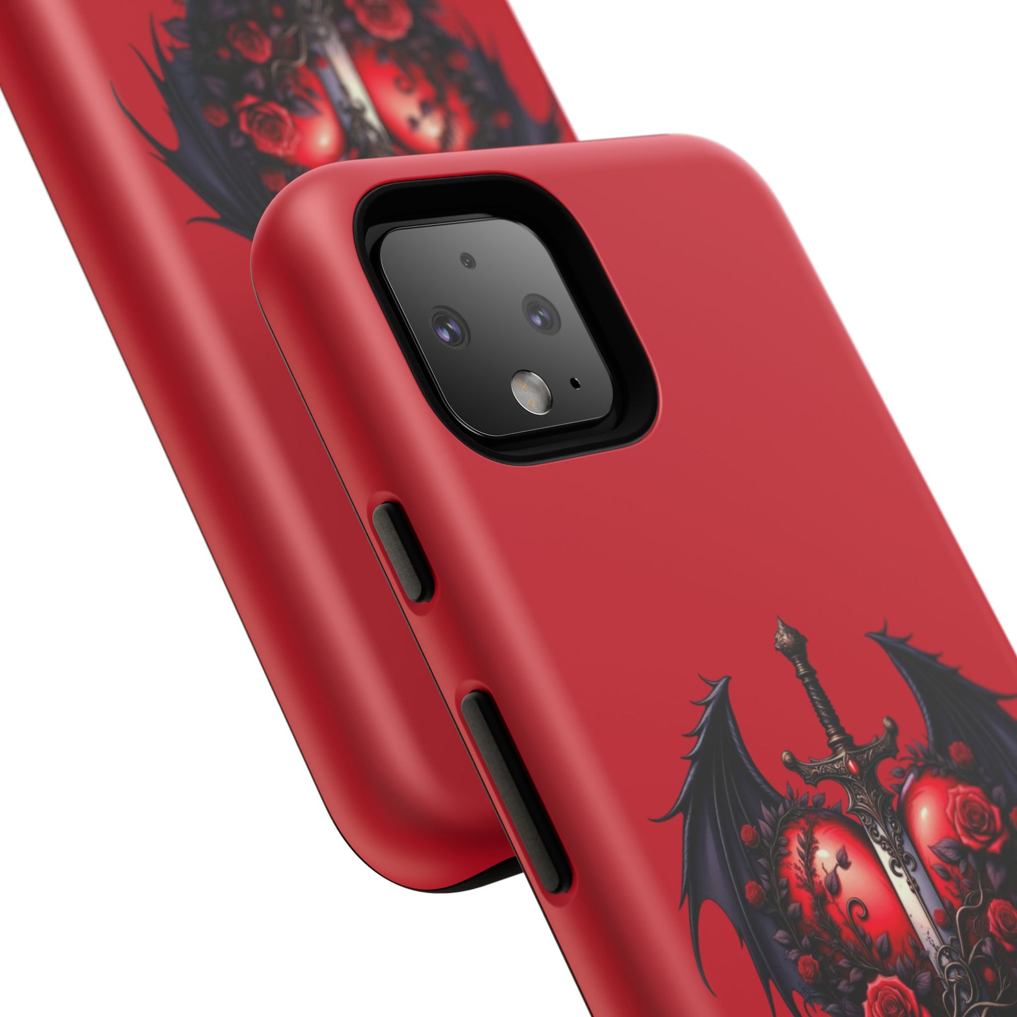 Tough Cases - Gothic Heart Phone Case, Edgy Accessories for Him, Unique Gifts for Her, Valentine's Day, Birthday, Artsy Phone Cover