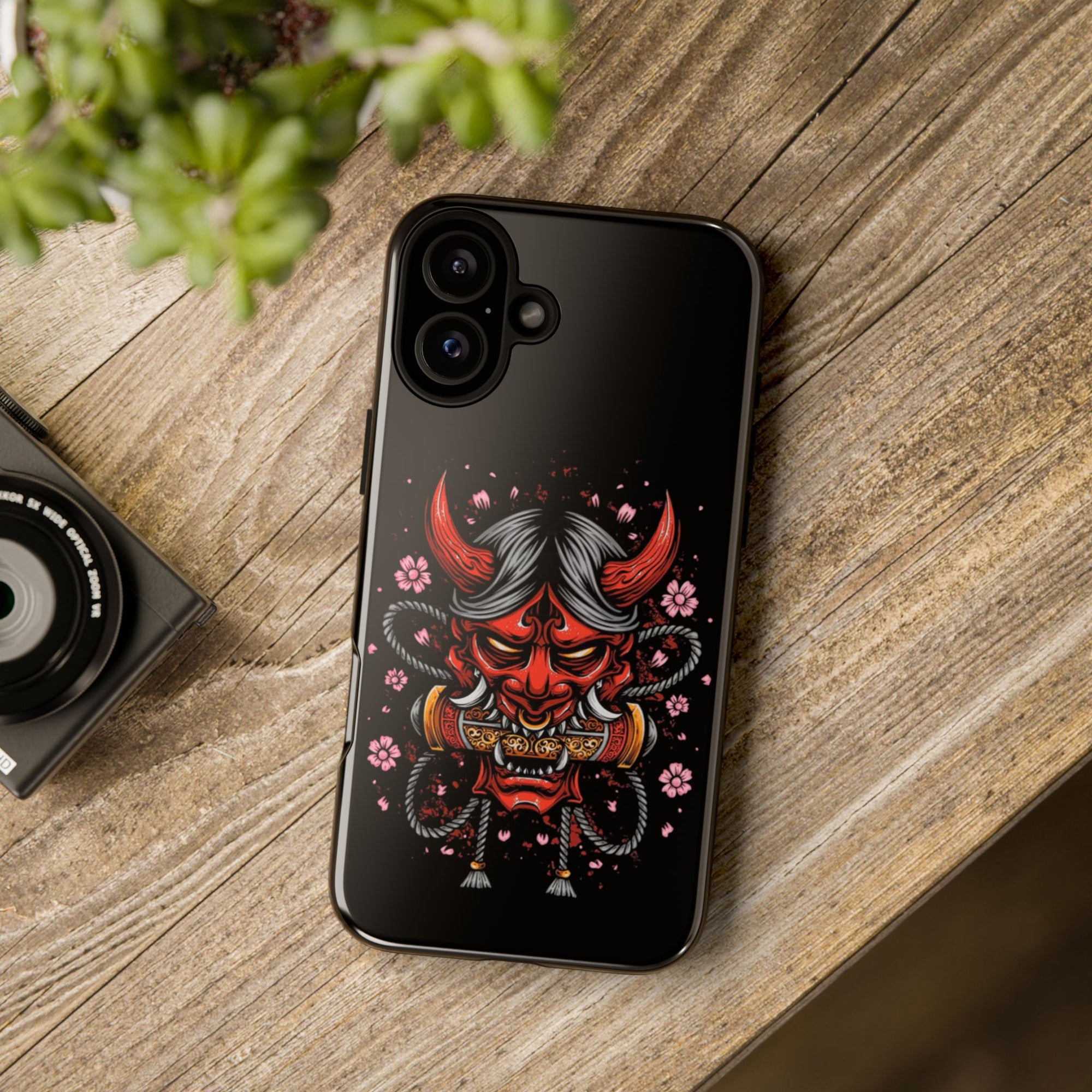 Tough Cases: Fierce Demon Phone Case, Edgy Phone Cover, Protect Your Device, Gift for Anime Fans, Unique Artwork Case
